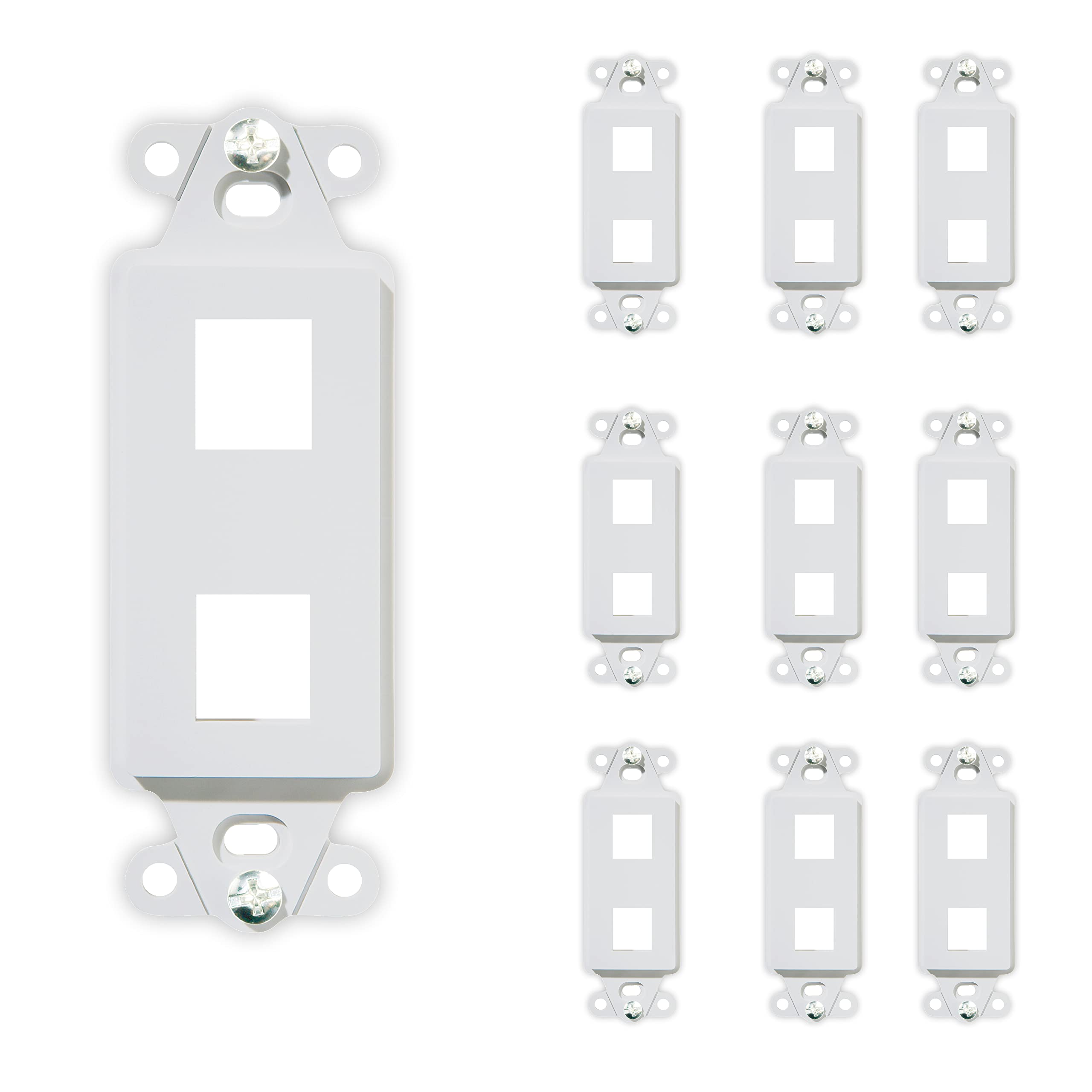 Legrand   Onq 2 Port Decorator Outlet Strap, Wall Outlet Cover, Keystone Wall Plate, Outlet Cover For Keystone Wall Plate 2 Port