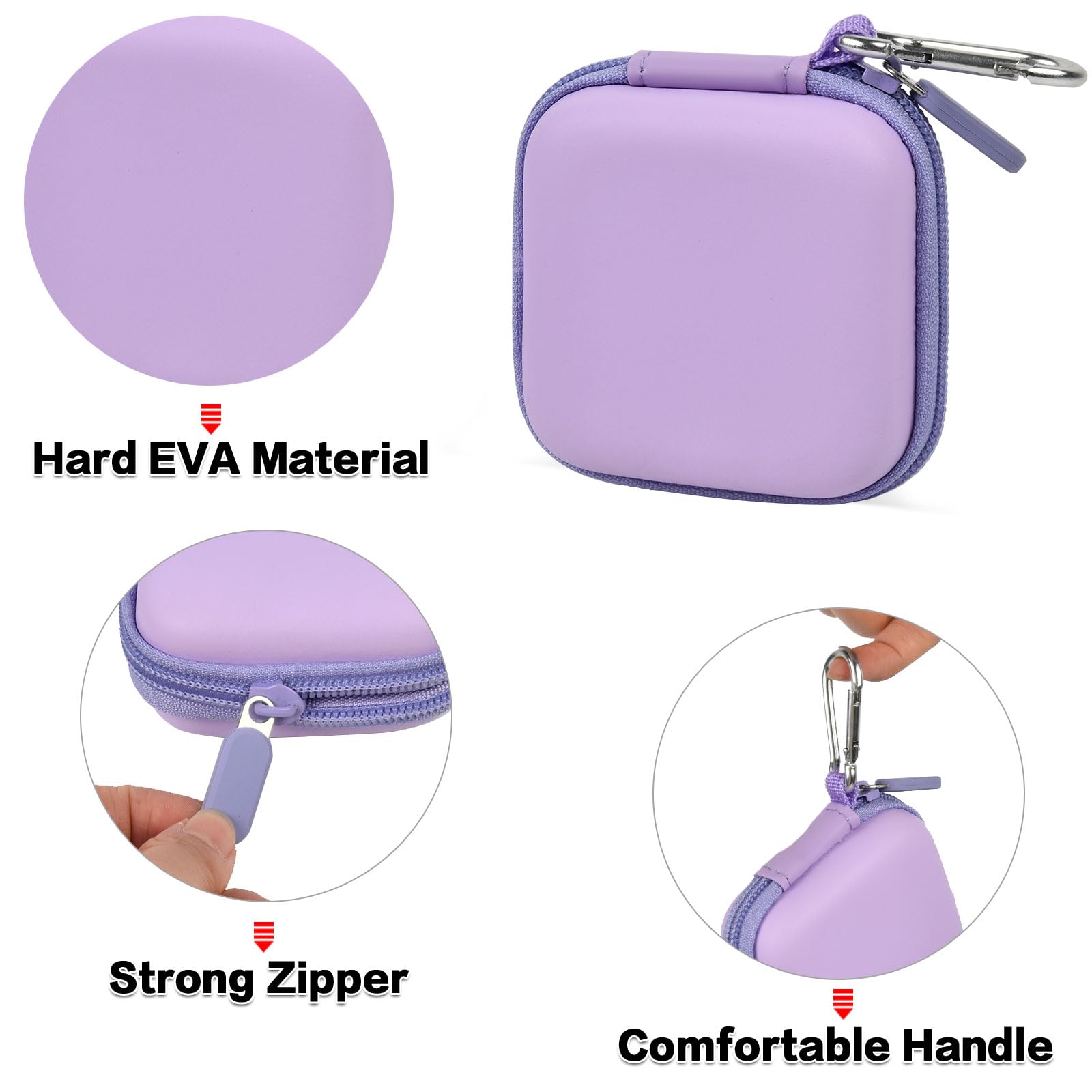 Chip Card Reader Scanner Case, Hard Carrying Bag Holder Fits Square A Sku 0485 Contactless And Chip Reader With Usb Charge Cable