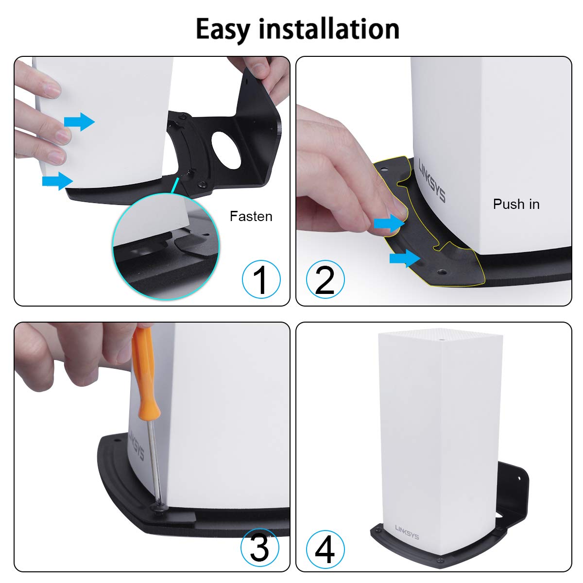 Vomenc Linksys Velop Wifi 6 Mesh Router Wall Mount Bracket Wall Mount Stand Holder,Wifi Accessories For Linksys Velop Wifi 6 Mx5