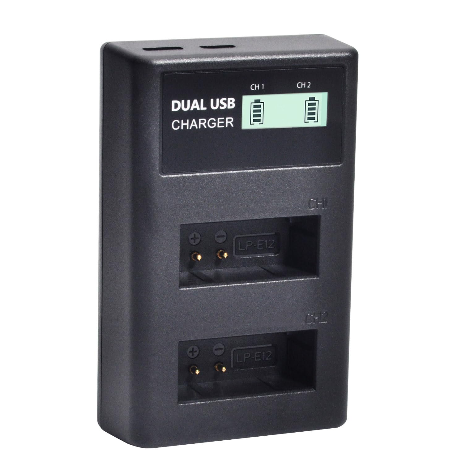 Qumox 2 Pack Lp E12 Battery Pack And Rapid Usb Charger For Canon Eos M M2 M10, M50, M50 Mark Ii, M100 M200, Rebel Sl1, Powershot