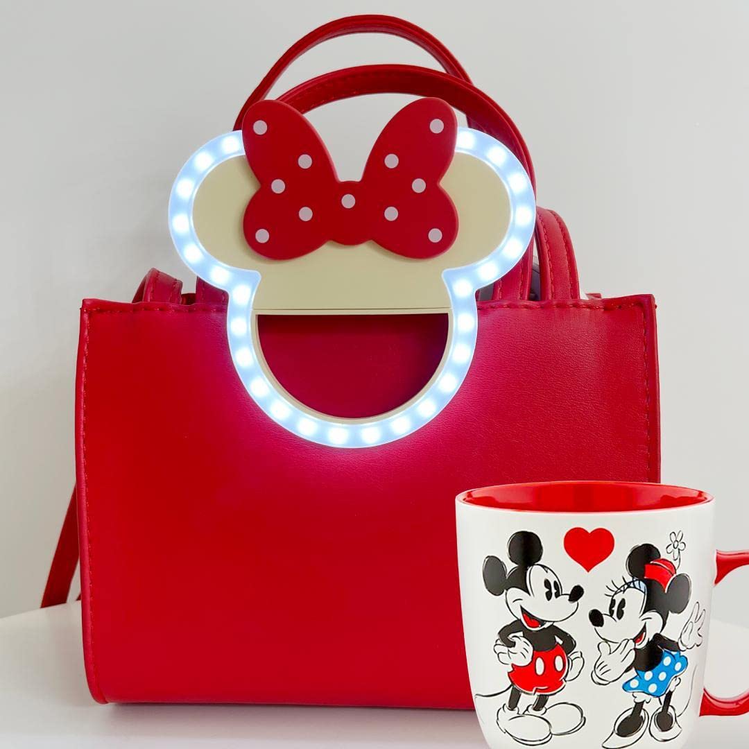 Impressions Vanity Disney Minnie Mouse Glowme Led Beauty Ring Light With 3 Level Adjustable Brightness, Portable Clip On Phone R