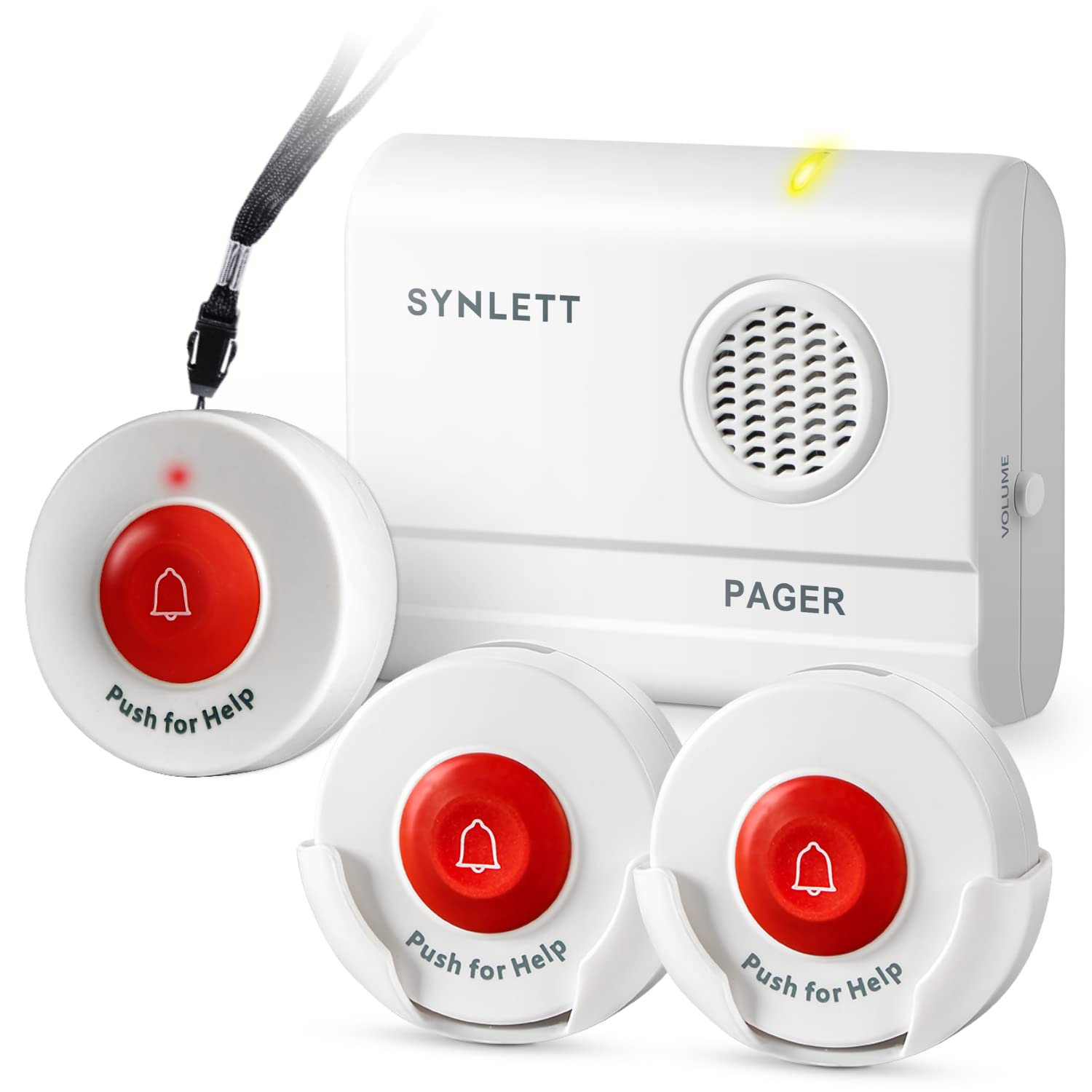 Synlett Caregiver Pager Wireless Nurse Call Buttons For Elderly Monitoring Sos Alert System Portable Alarm Call Bell For Nursing