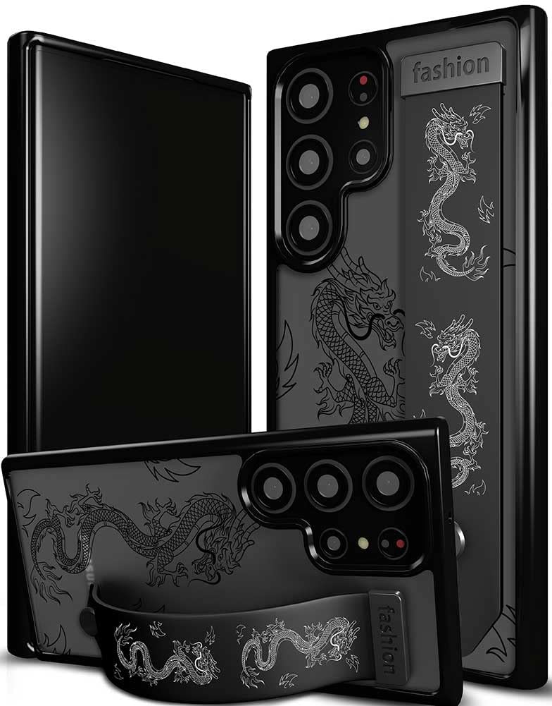 Cisland Cute Samsung Galaxy S23 Ultra Case With Strap Stand Finger Kickstand, Cute Case For Women Girly Designer For Girls Aesth