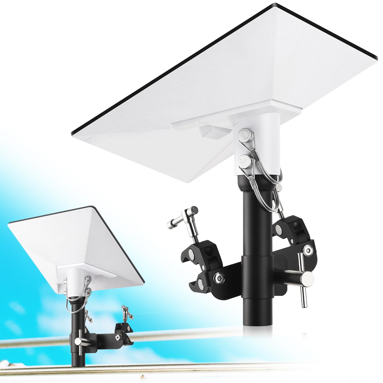 GADFISH Starlink Mini RV Mount - Adjustable Jig & Pipe Adapter for Pole Rack/Railing/Boat Pole/Roof Mount, Portable Design & Com