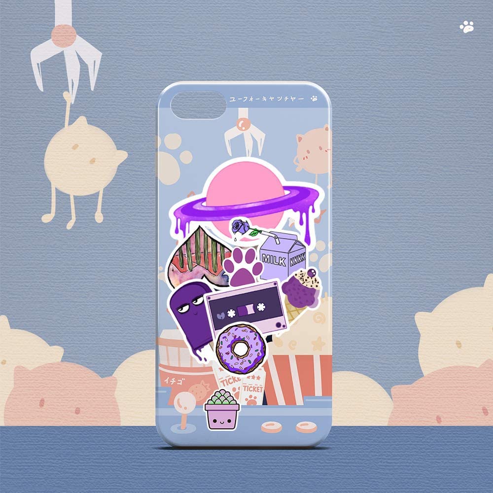 Girl'S Purple Aesthetic Stickers Waterproof Cute Stickers 50 Pcs Water Bottle Laptop Phone Stickers For Teens Kids