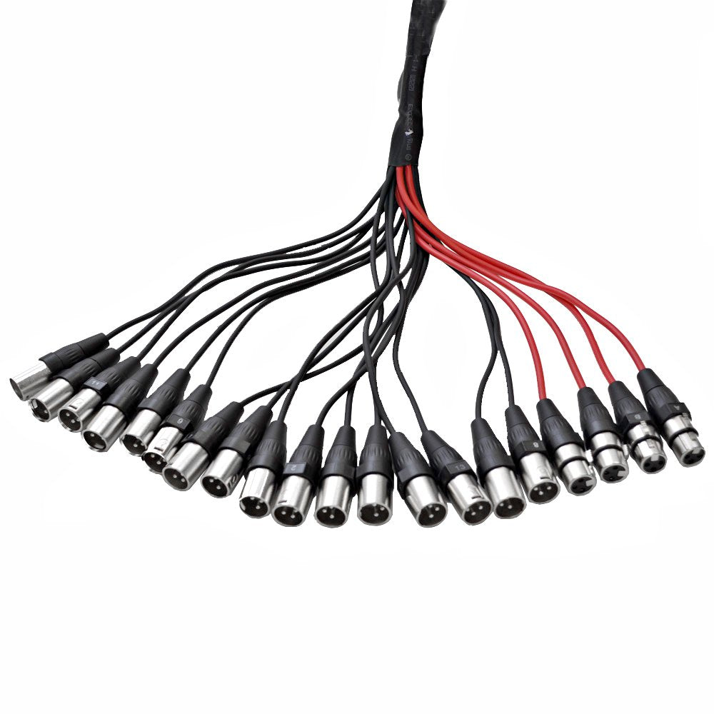 Seismic Audio Speakers 16 Channel Low Profile Xlr Send Circuit Board Snake Cable, Xlr Splitter Cable, 50 Feet