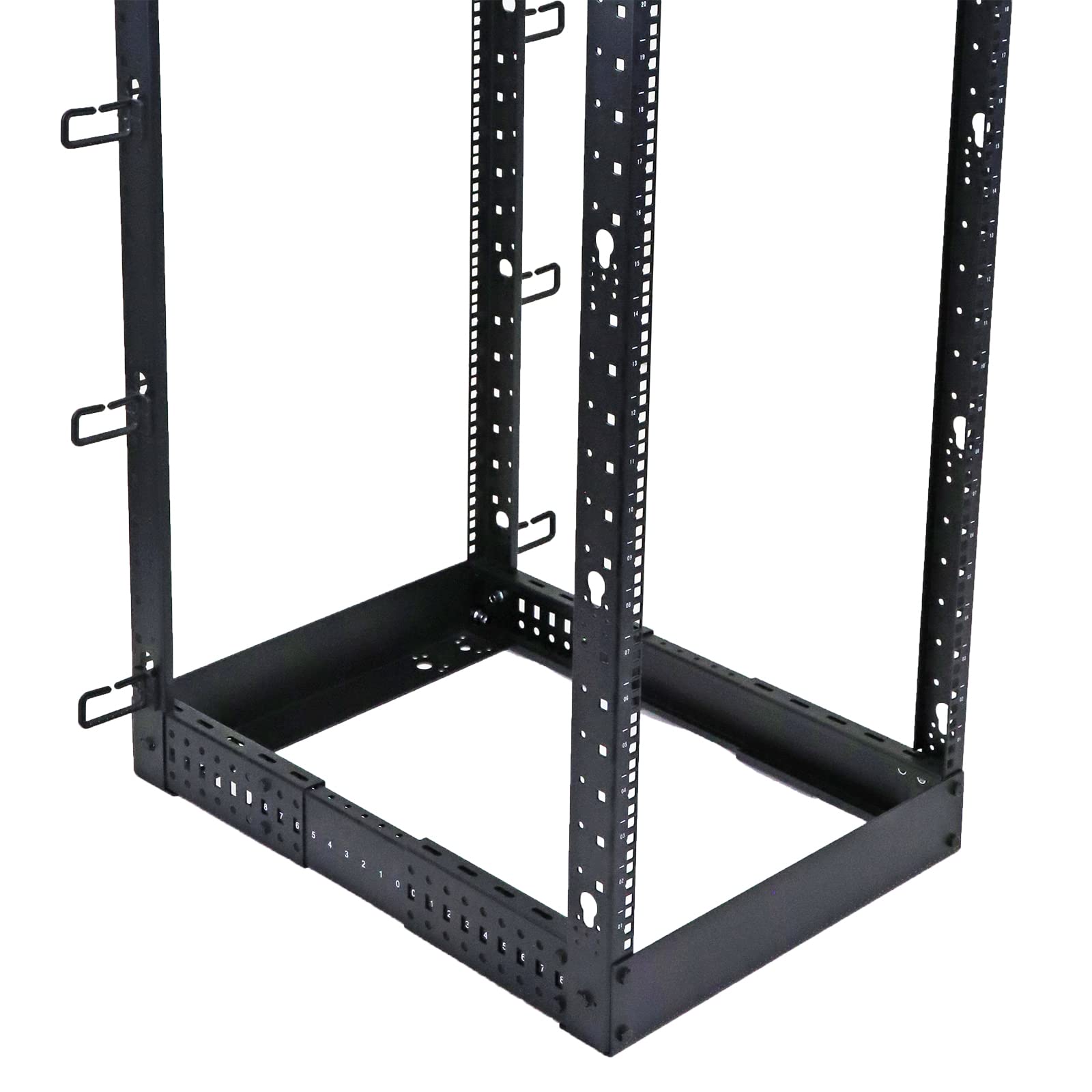 Aeons 27U 4 Post It Open Frame Server Rack 19 Inch Depth Adjustable (22' To 40') Network Equipment Av Gear W/Casters And Cable Management