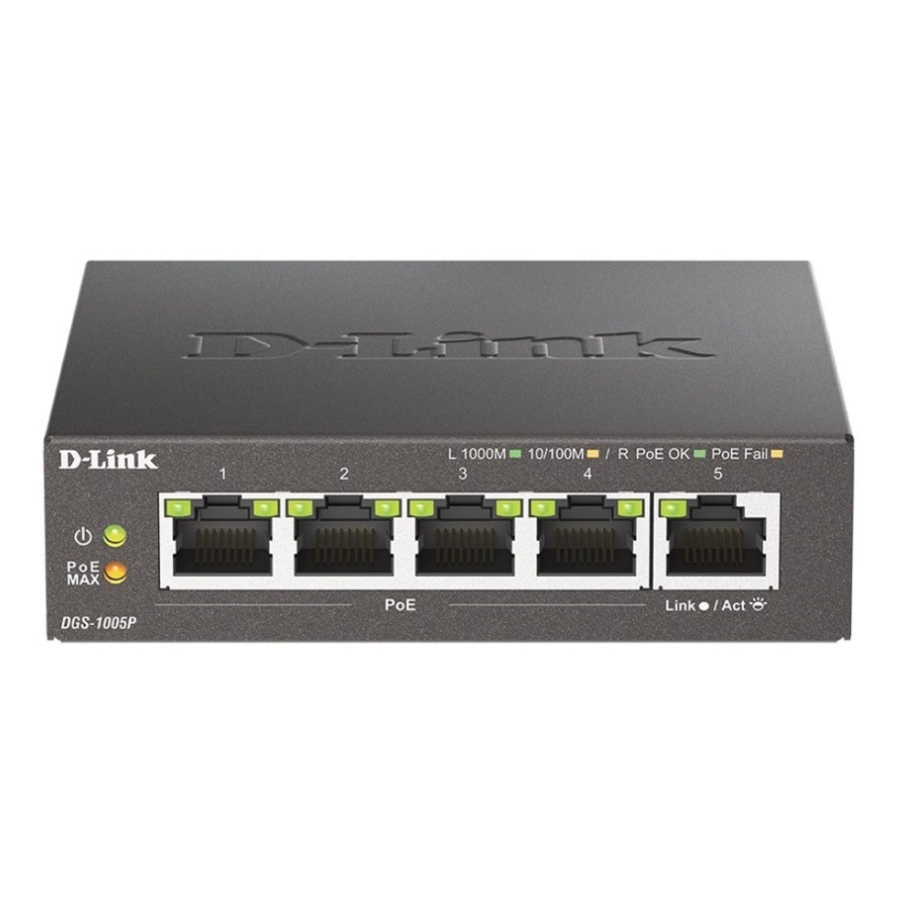 D-Link Dgs-1005P Unmanaged 5 Port Poe Switch With 30W Poe Ports 1-4. 60W Power B