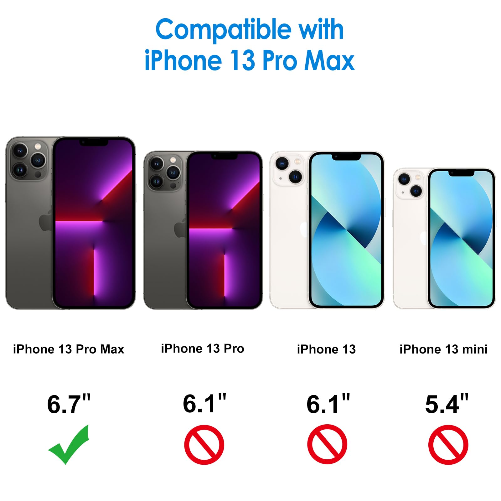 Jetech Case For Iphone 13 Pro Max 6.7 Inch, Non Yellowing Shockproof Phone Bumper Cover, Anti Scratch Clear Back (Black)