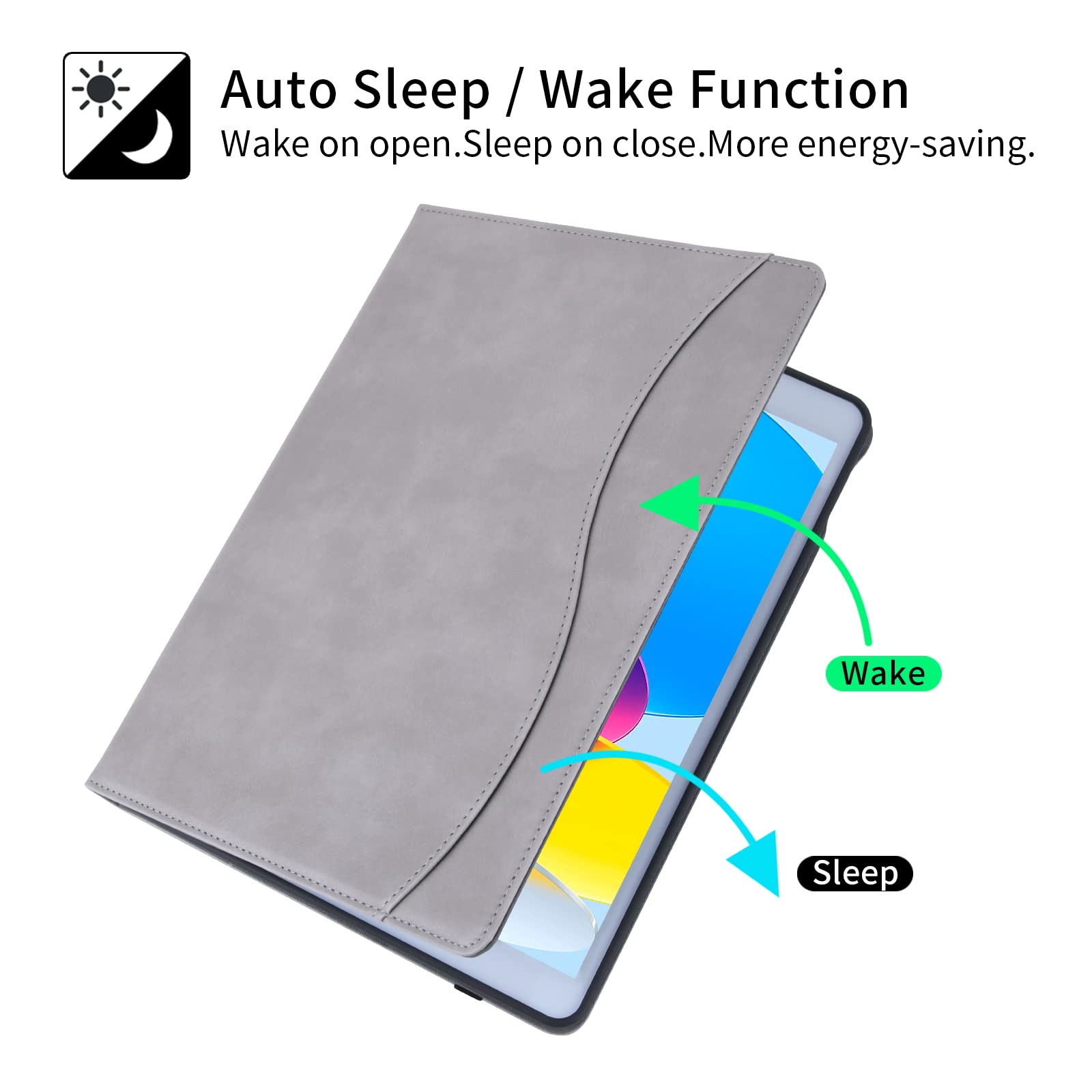 Hfcoupe For Ipad 9Th / 8Th / 7Th Generation Case 2021/2020/2019, Full Body Ipad Cover 10.2 Inch With Pencil Holder And Pocket, M