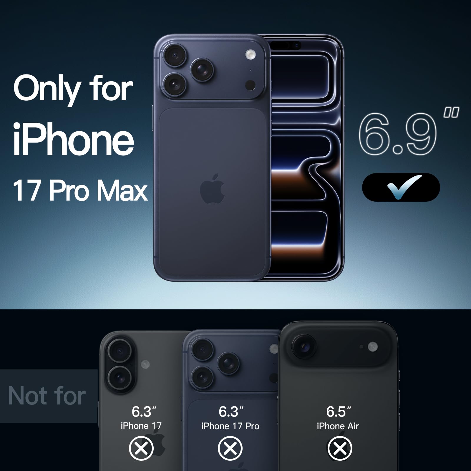 Jetech Magnetic Case For Iphone 17 Pro Max 6.9-Inch Compatible With Magsafe, Shockproof Phone Bumper Cover, Anti-Scratch Clear B