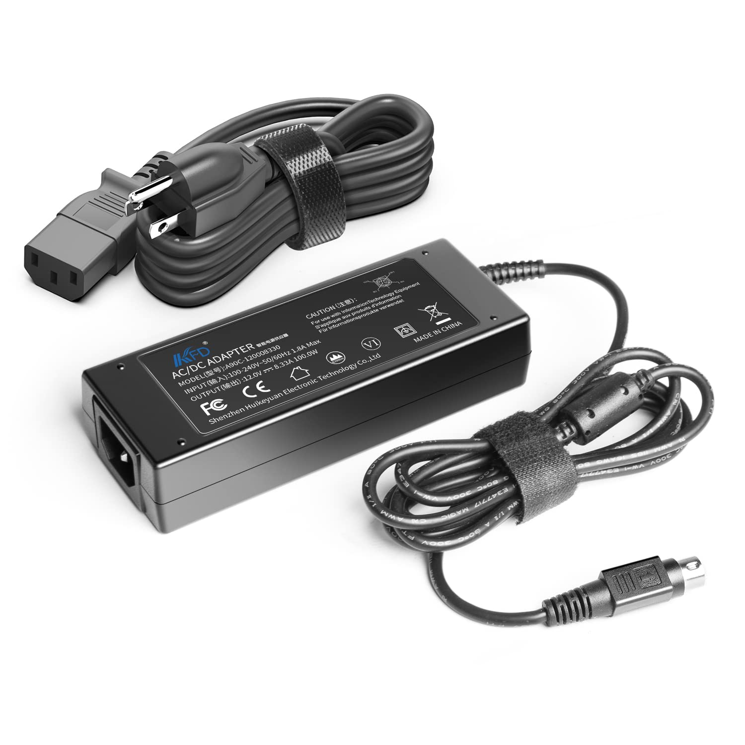 Kfd 12V 8.33A 4 Pin Ac Adapter For Synology Diskstation Ds412 Ds413 Ds414 Ds415 Ds710 Ds712 Ds416 Ds416J Ds418 Ds418J Ds920+ Ds923+ Ds916+ Ds918+ Ds420+ Ds423+ Ds720+ Nas Server Power Supply Cord