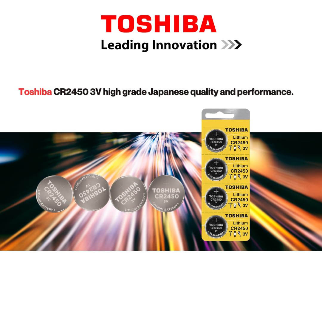 Toshiba Cr2450 3 Volt Lithium Coin Battery (80 Batteries)