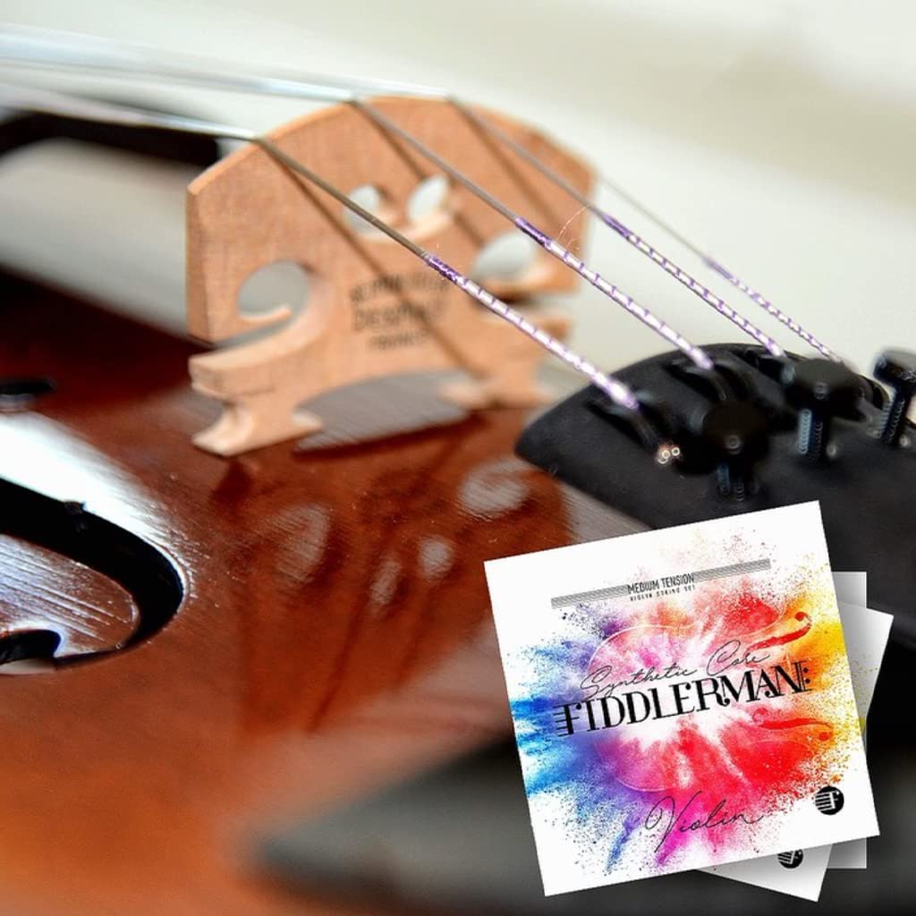 Fiddlerman Violin String Set, Synthetic Core W/ Ball-End For Both 4/4 And 3/4 Size