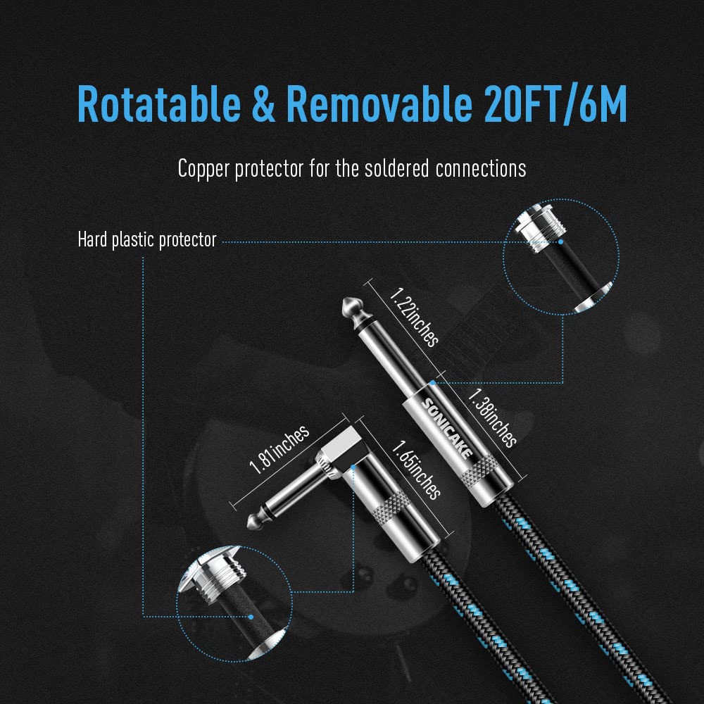 Instrument Cable (20Ft/6M, Straight To Straight)
