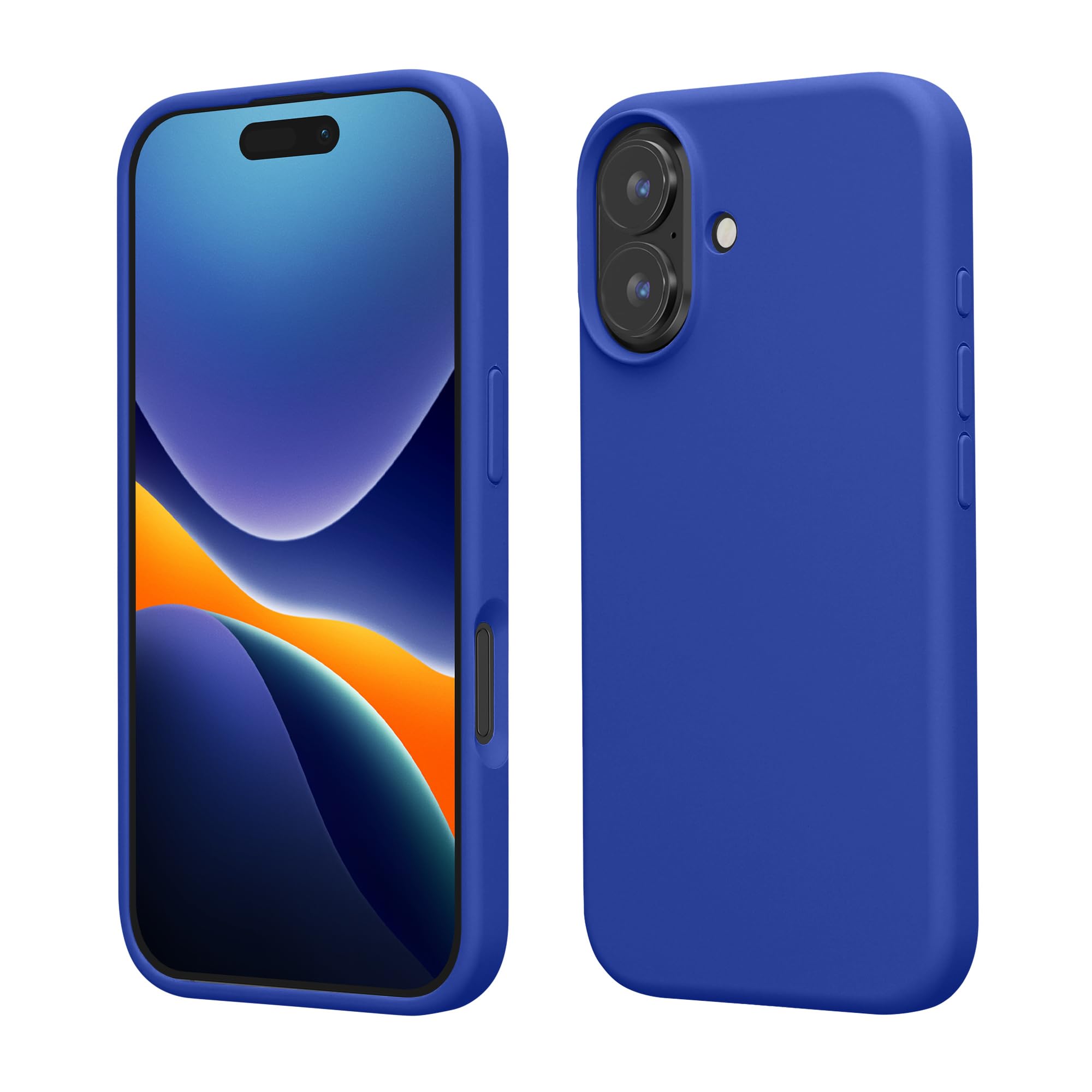 kwmobile Case Compatible with Apple iPhone 16 Case - TPU Silicone Phone Cover with Soft Finish - Baltic Blue