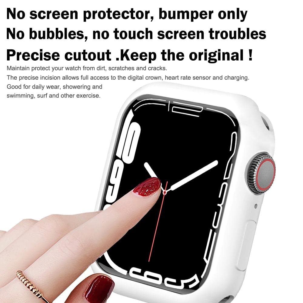 Botomall Compatible With Apple Watch Bumper Case 42Mm Series 10 [2024] Soft Flexible Tpu Thin Lightweight Protective Cover For I