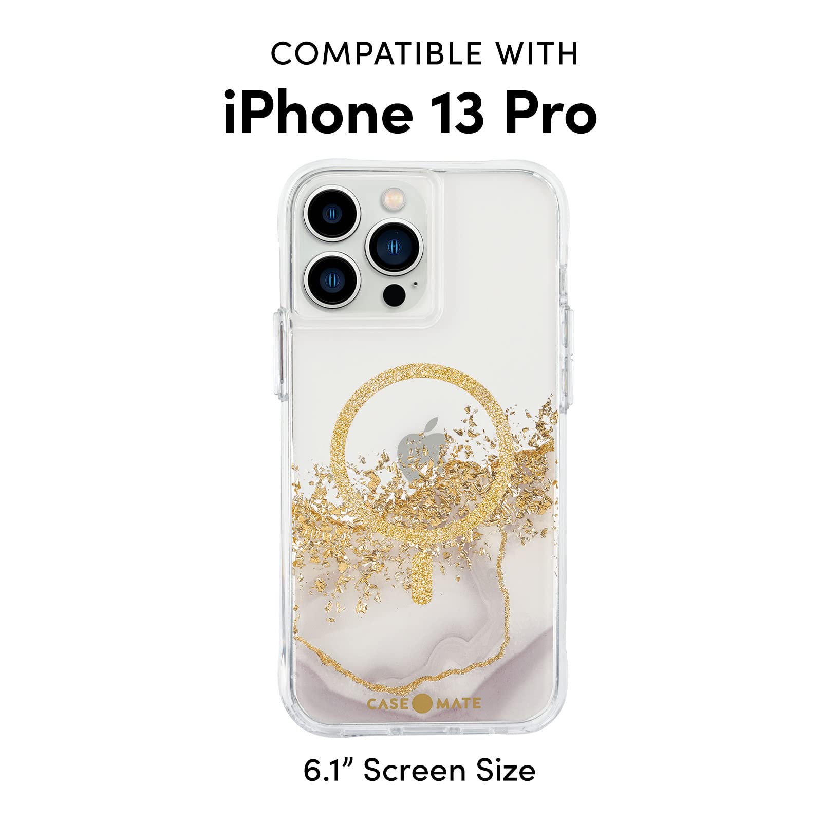 Case Mate Iphone 13 Pro Case Karat Marble Magsafe Magnetic Cover Bling Sparkle Marble 10Ft Drop Protection