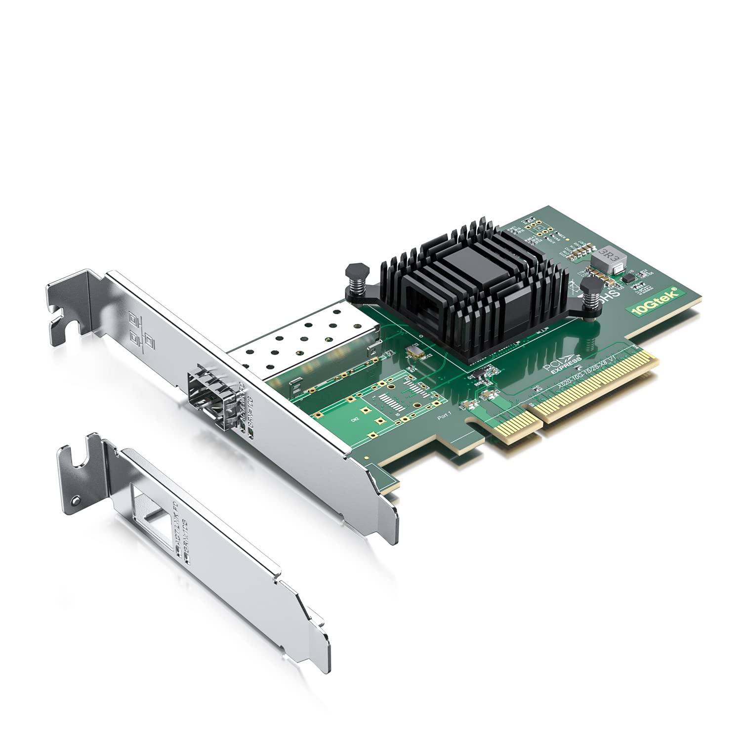 10Gtek 10Gb Pci E Nic Network Card, Single Sfp+ Port, With Intel 82599En Controller, Ethernet Lan Adapter Support Windows Server