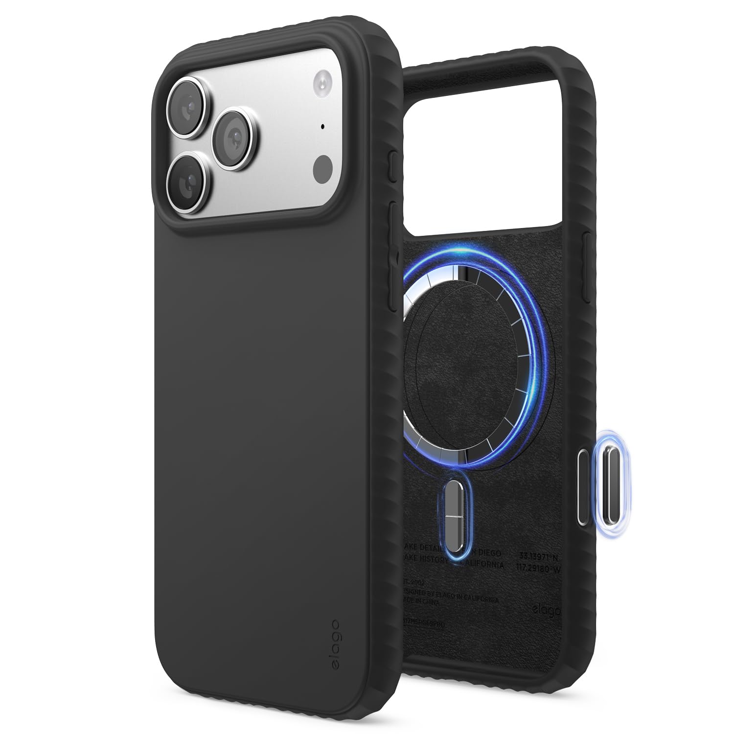 elago Magnetic Ridge for iPhone 17 Pro Max Case, Premium Magnetic Silicone Case, Compatible with MagSafe, Liquid Silicone Materi