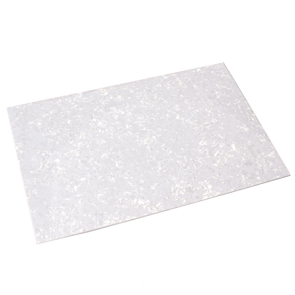 Hsyok Guitar Pickguard Material, White pearl Pick guards Material 3 Ply 11.6x17 Inch,Electric/Acoustic Guitar Pick-guard Materia