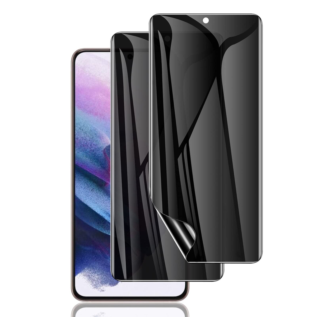 Lywhl [2 Pack] For Samsung Galaxy S21 Plus Privacy Screen Protector, Anti-Spy Full Adhesive Flexible Film For Galaxy S21 Plus, [