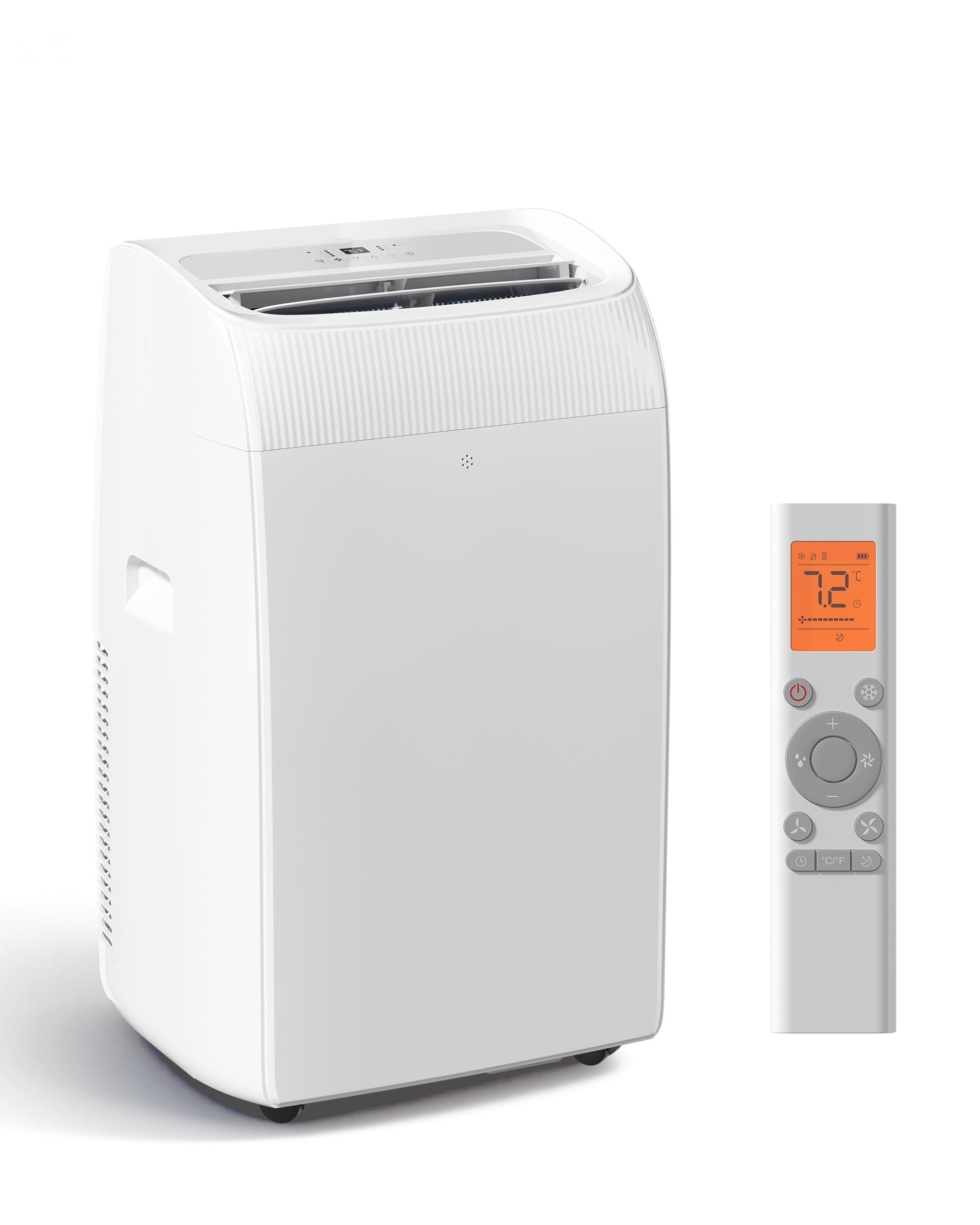 EnerGlow 14000BTU Portable Air Conditioner, 4-in-1 Cools 750 Sq.Ft, Quiet AC Unit with Fan & Dehumidifier, LED Display, Remote, 