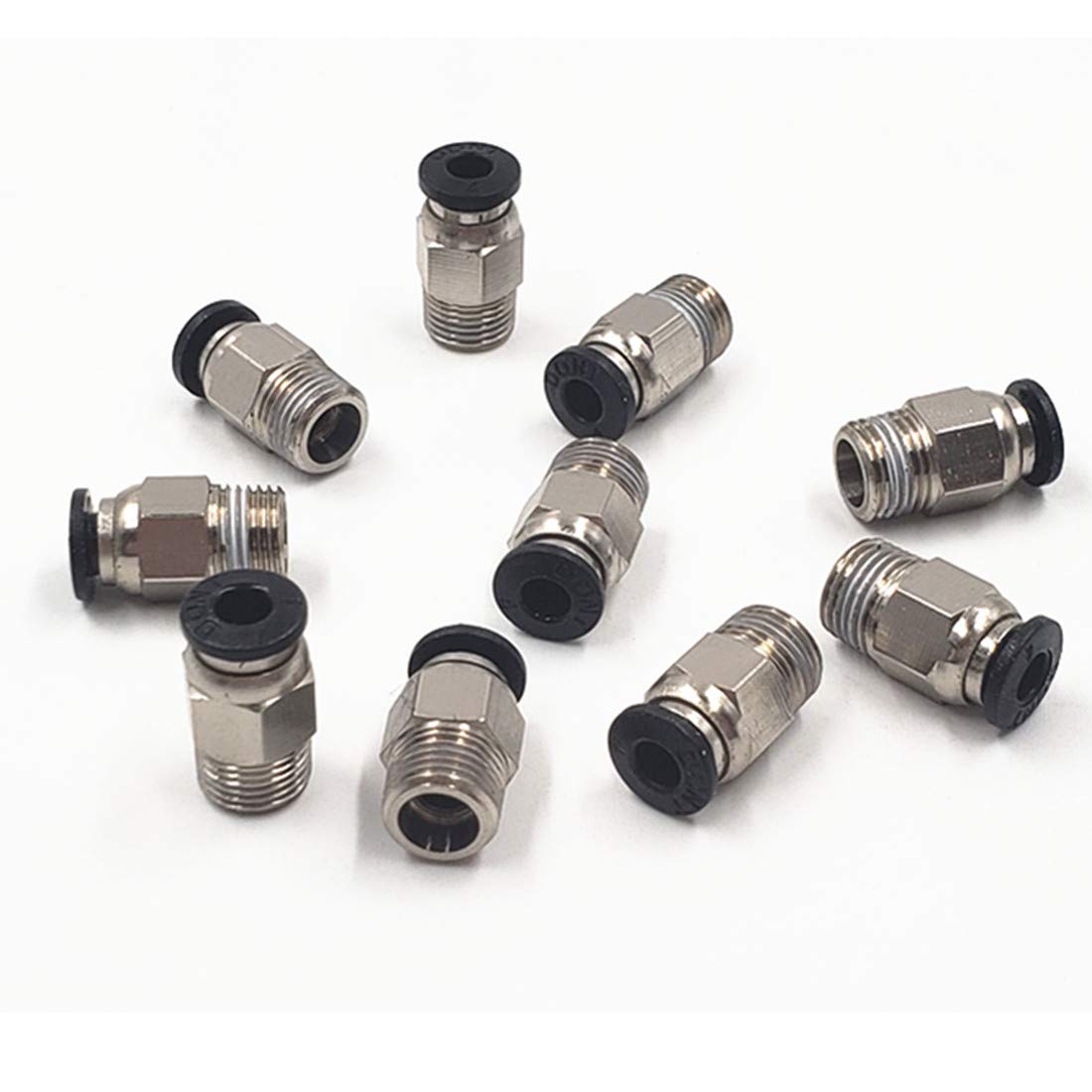 Pc4 M10 Male Straight Pneumatic Ptfe Tube Push In Quick Fitting Connector For E3D V6 Long Distance Bowden Extruder 3D Printer (P