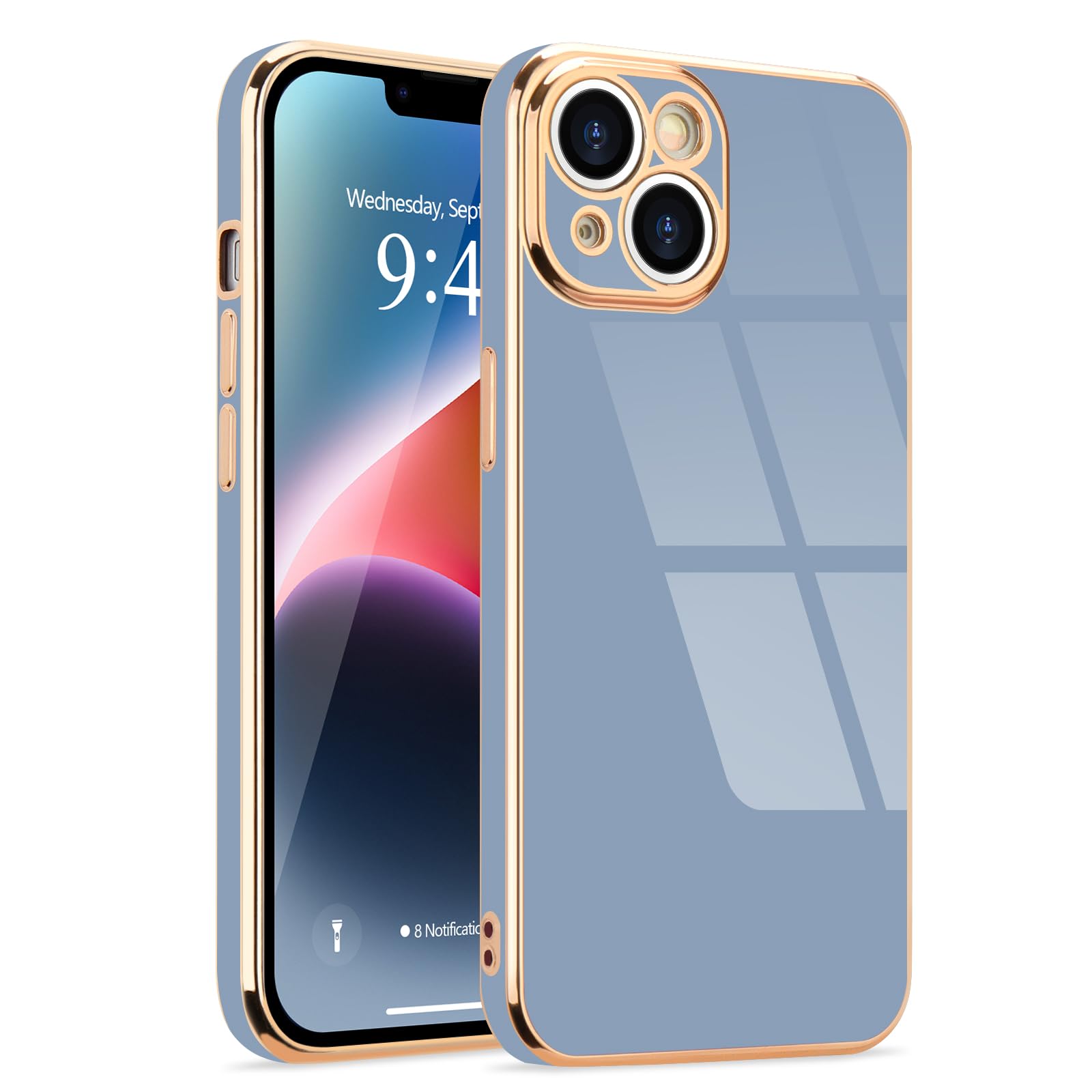 Lafunda For Iphone 14 Case, Cute Slim Soft For Women Girls Silicone Shockproof Phone Cover Anti Scratch Camera Protective Luxury