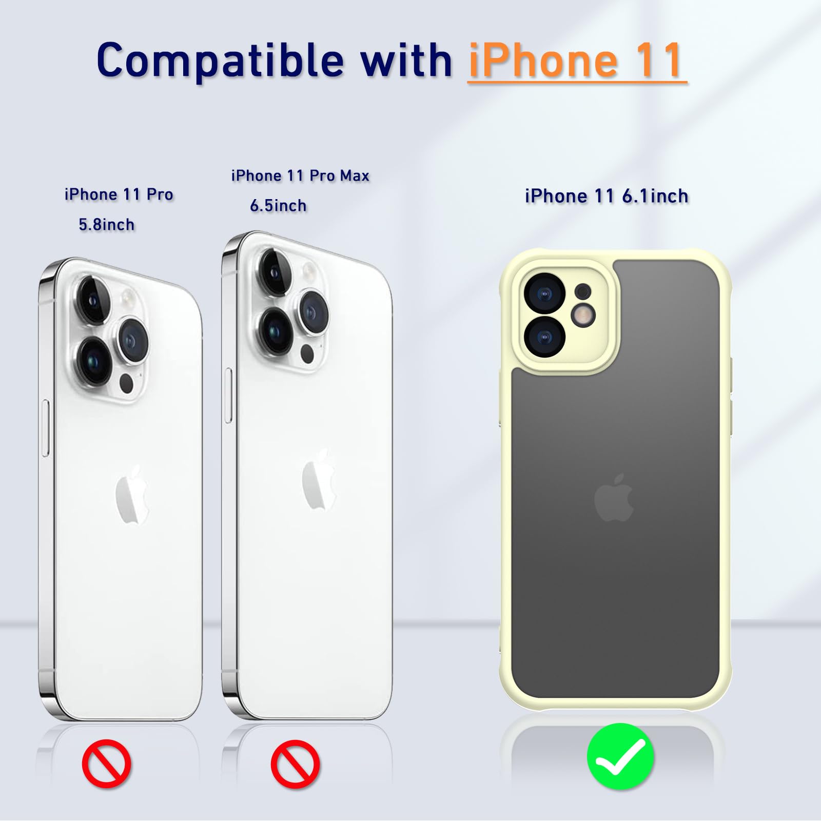 Matte Case For Iphone Case,Shockproof Protective Hard Back Slim Case For Iphone Case Inch,Frosted Translucent Back Phone Cover,