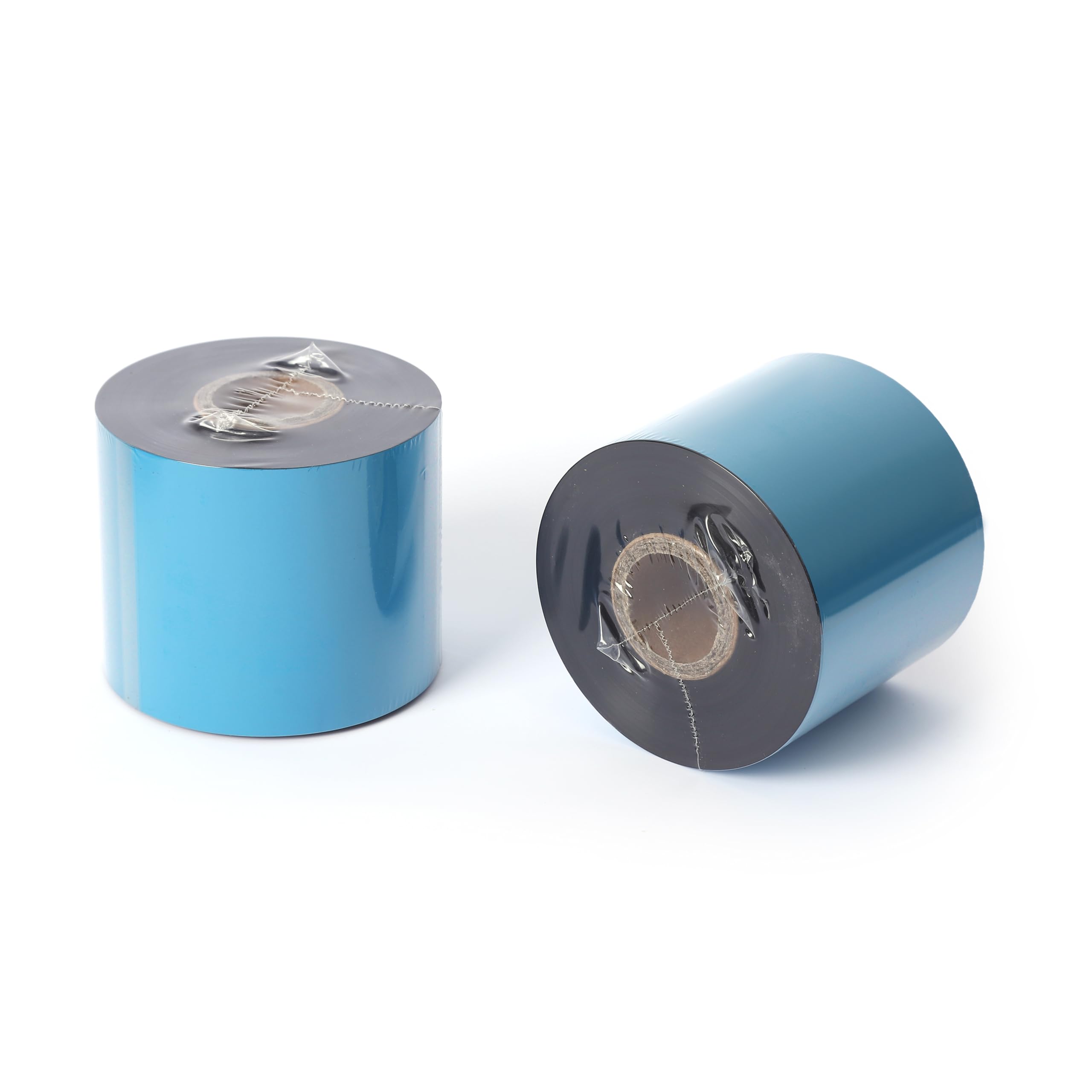 12 Rolls 2.52'' X 1476' Premium Resin Enhanced Wax Ribbon, 64Mm X 450M Black Thermal Transfer Ribbon, Barcode Thermal Label Prin