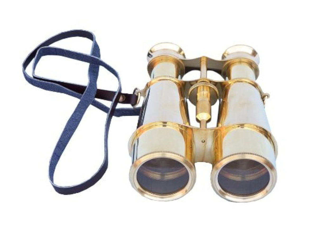 Hampton Nautical Captain'S Solid Brass Binoculars, 6', Brass
