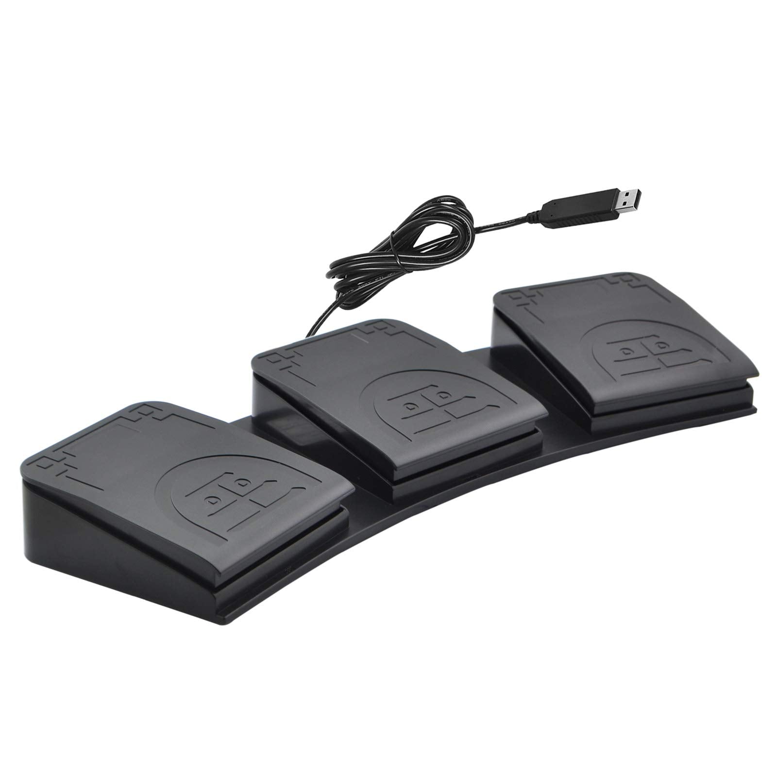 Ollgen Triple Usb Foot Pedal Mechanical Switch Control 3 Three Key Program Computer Keyboard Mouse String Game Macro Midi Cotroller Action Hid