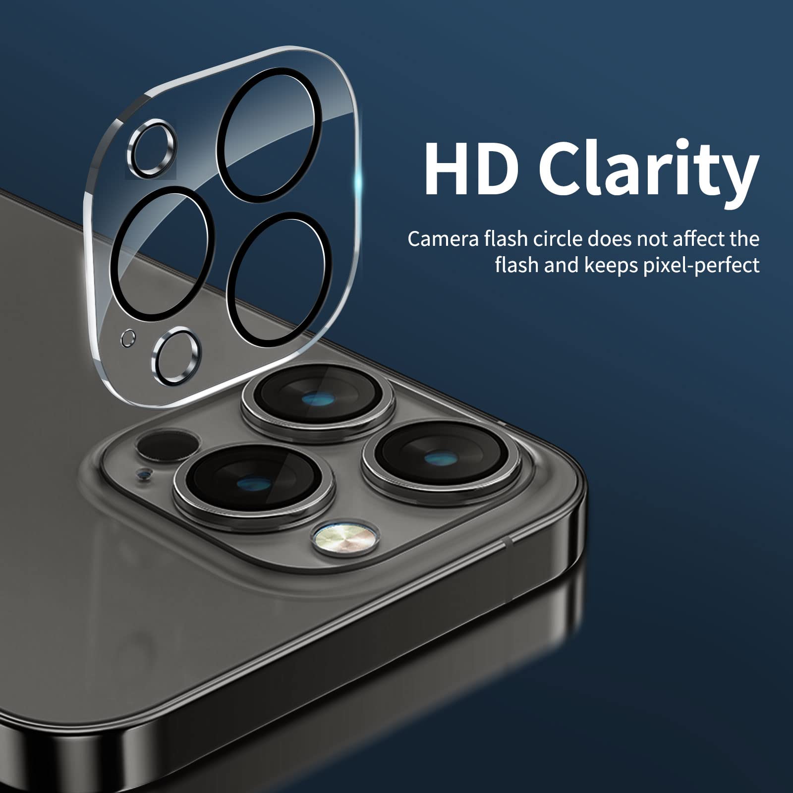 New'C 4 Pack, 2 Pack Screen Protector For Iphone 12 Pro Max + 2 Pack Camera Lens Protector, Sensor Protection,Case Friendly Temp