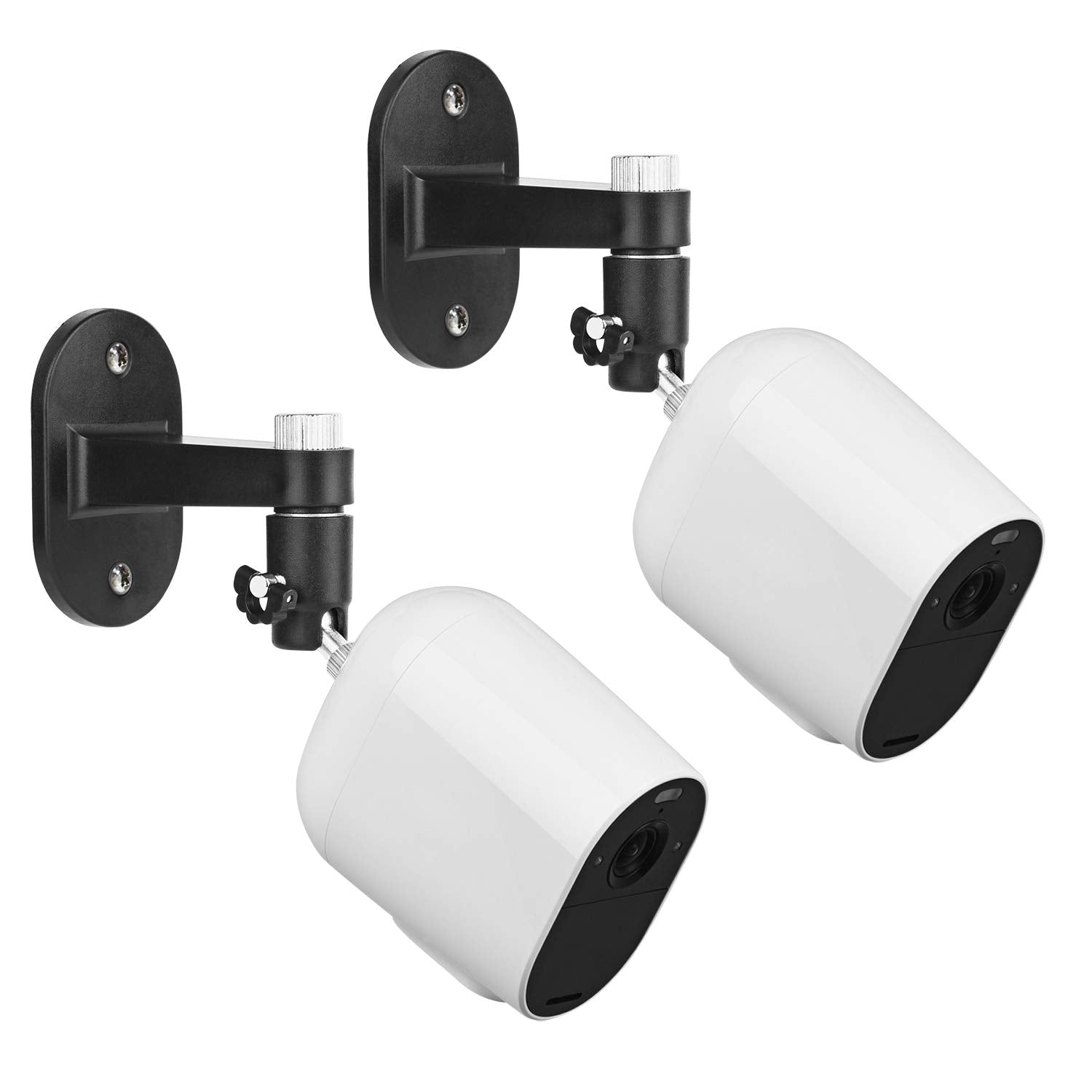 2Pack Security Wall Mount For Arlo Pro, Arlo Pro 2, Arlo Ultra, Arlo Pro 3, Arlo Pro 4, Arlo Essential Spotlight Camera, Adjustable Indoor/Outdoor Mounting Bracket For Your Surveillance Camera (Black)