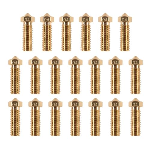 20Pcs 3D Brass Volcano Nozzle M6 Thread Nozzles 0.4Mm M6 Printed Head For 1.75Mm Filament 3D Printer Parts Volcano Heater Block
