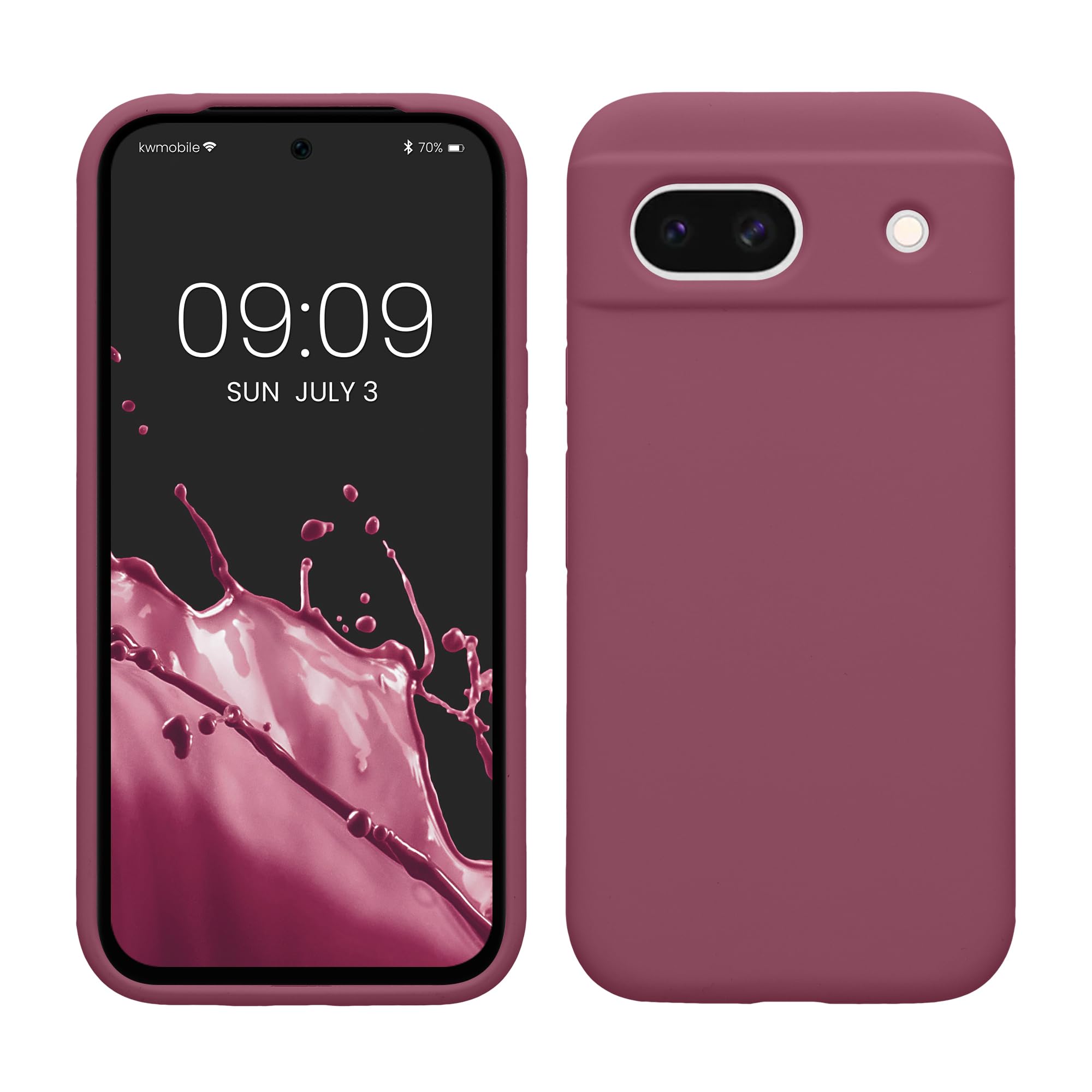 kwmobile Case Compatible with Google Pixel 8a Case - TPU Silicone Phone Cover with Soft Finish - Orchid Violet