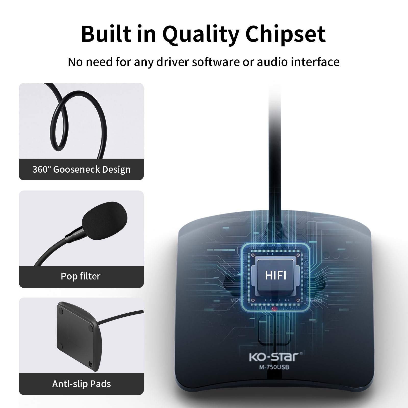 Mini Usb Microphone For Pc,Omnidirectional Desktop Microphone For Pc With Led Indicator ,Adjust Mic Microphone For Pc With Mute