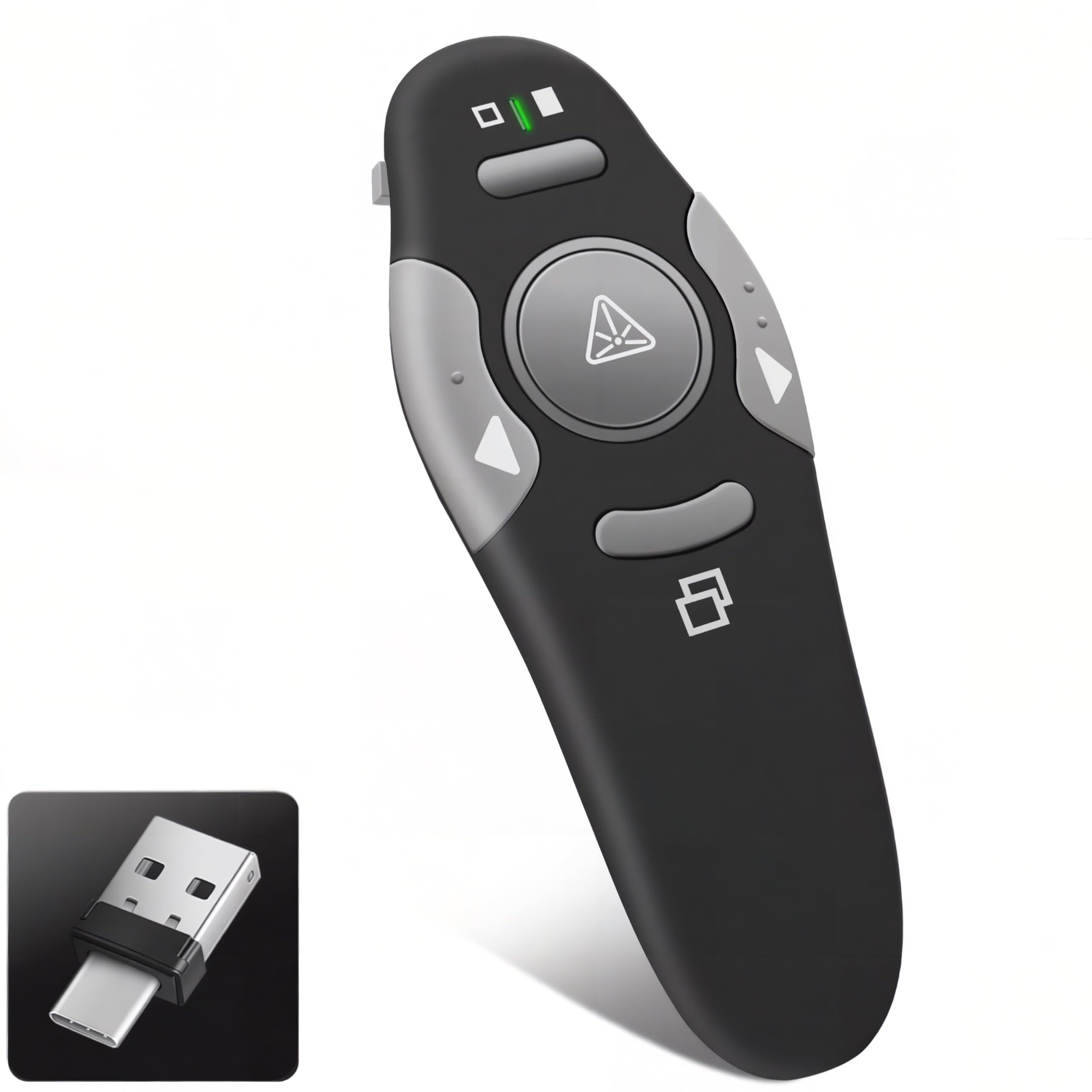 Presentation Clicker Remote Laser Pointer   Wireless Usb Presenter   Slideshow Powerpoint Clicker   Compatible With Win10Ac   Su