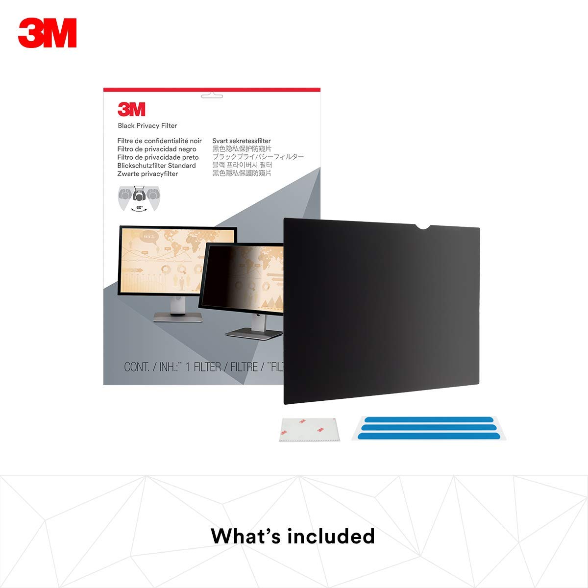 3M Privacy Filter For 18.4'' Widescreen Monitor (Pf184W9B)