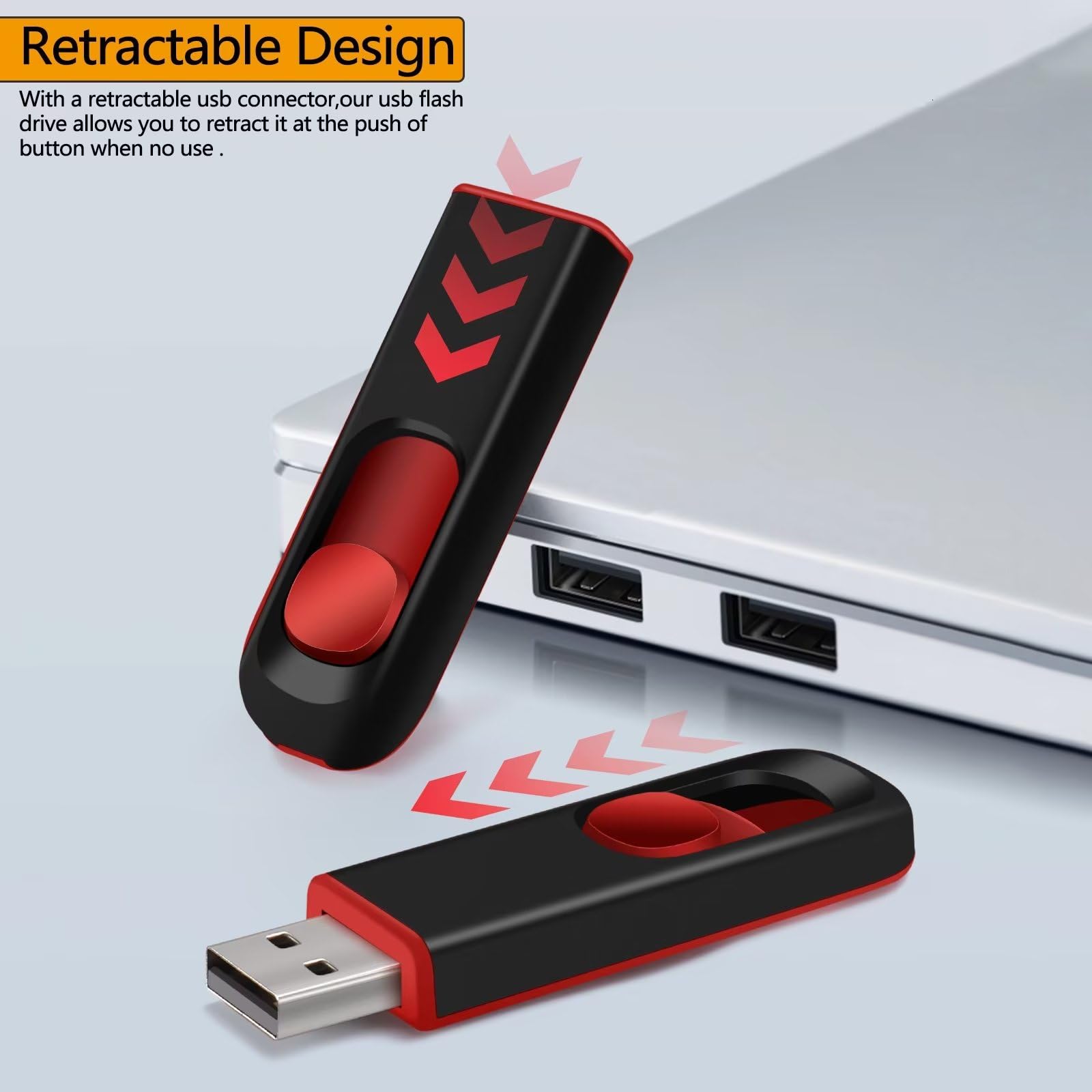 Makactua 32Gb Usb Flash Drive, Usb 2.0 Memory Stick Thumb Drive Pen Drives Jump Drive For Data Storage Black/Red