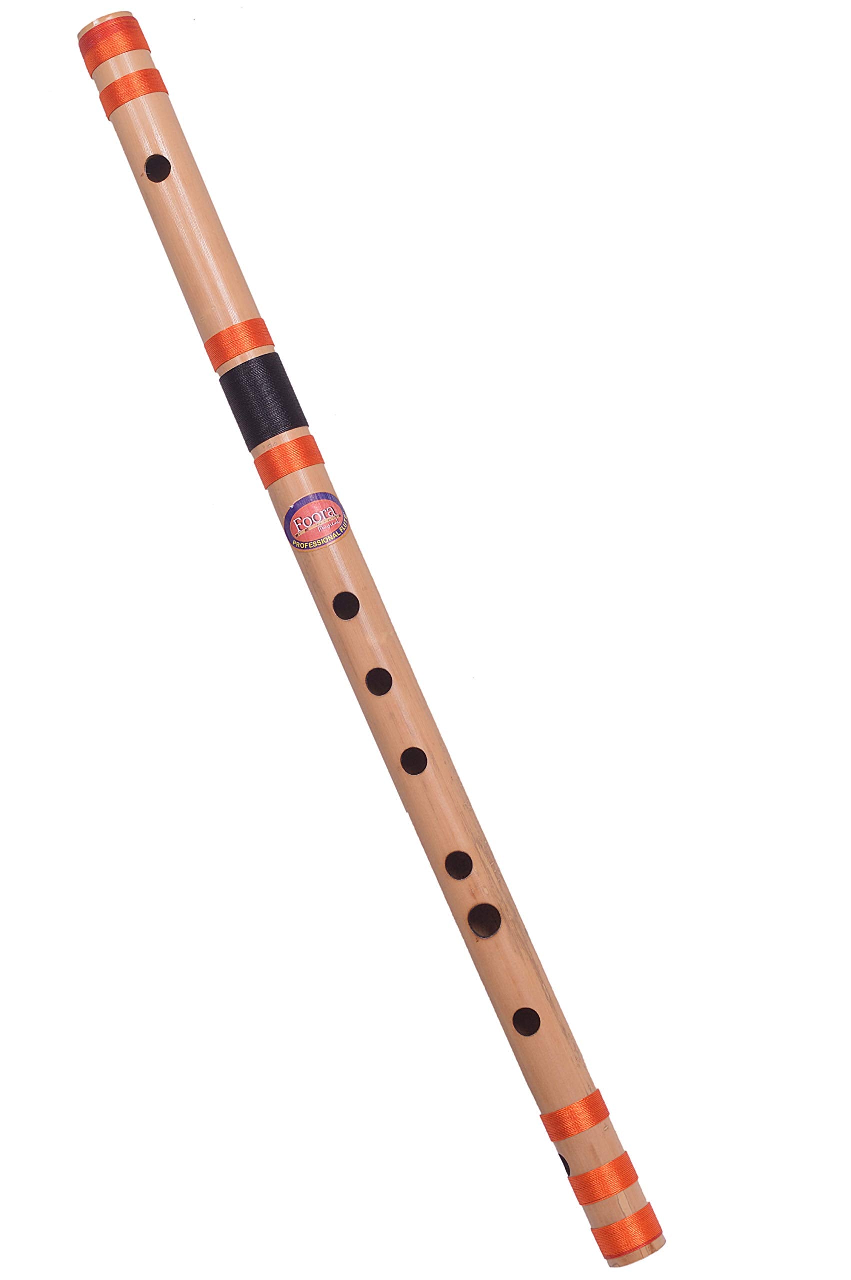 Foora A Base Professional Right Hand 7 Hole Bamboo Flute/Bansuri With Silk Thread Best For Beginners Size 23 Inch (Export In U.S