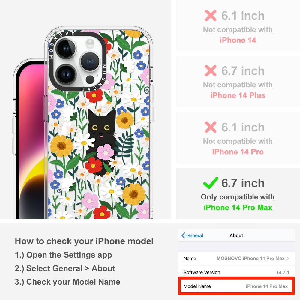 Mosnovo Case For Iphone 14 Pro Max, [Compatible With Magsafe] [Buffertech 6.6Ft Military-Grade Drop Protection] [Anti Peel Off T
