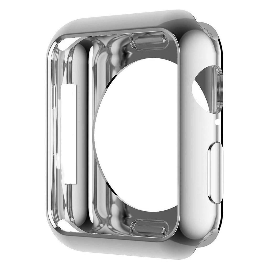 Hankn Case For Apple Watch Series 9 8 7 45Mm /Series 6 5 4 Se 44Mm, Plated Shiny Soft Tpu Cover Iwatch Bumper [No Front Screen P