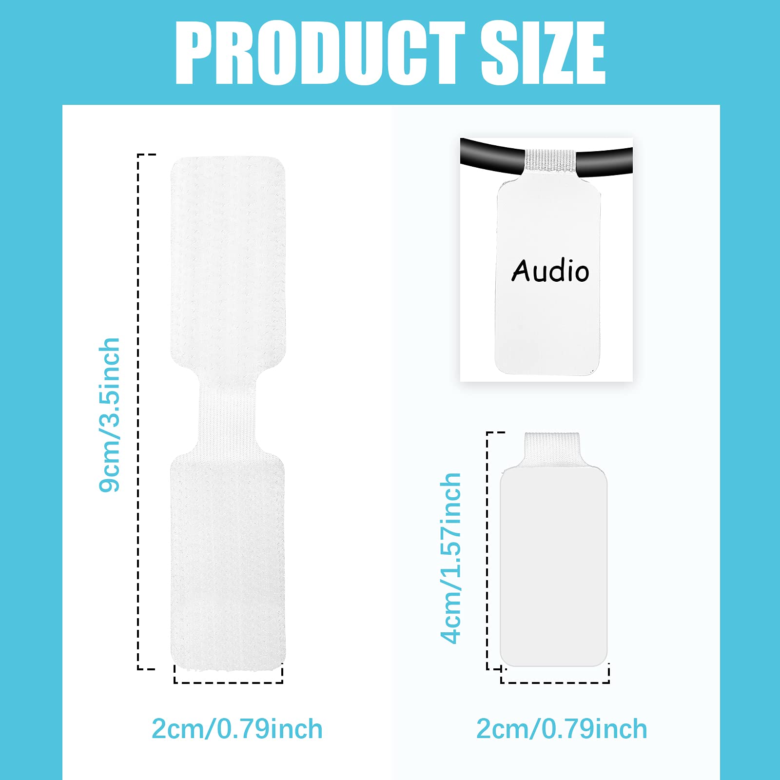 60 Pieces Self Adhesive Cable Labels, Paste Wire Labels, Nylon Writable Cord Tags Office White Cable Tags Waterproof Wire Tags F