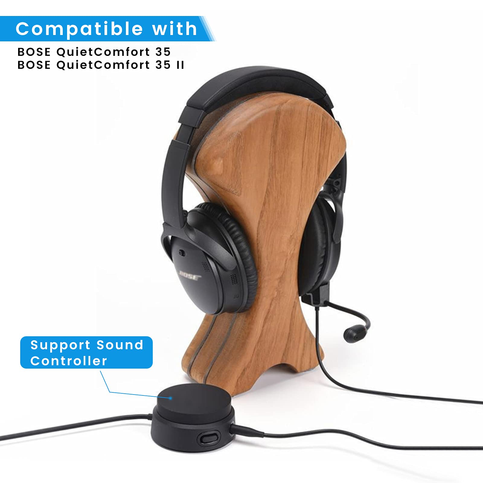 Detachable Mic Replacement For Bose Quietcomfort 35 Ii(Qc35 Ii) & Quiet Comfort 35(Qc35) Headphones, Boom Gaming Microphone With