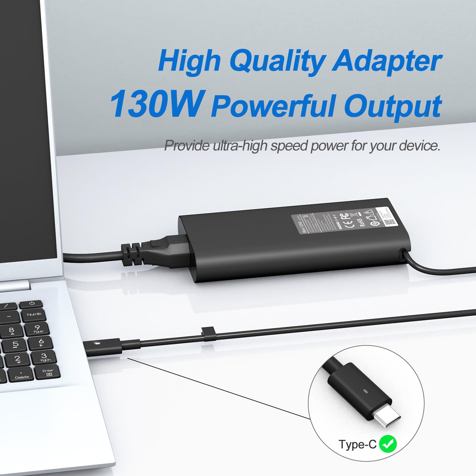 130W Dell Laptop Charger Usb C Laptop Charger Replacement For Dell Xps 15 2In1 17 9520 9575 9700 Precision 5530 2In1 3550 3560 5