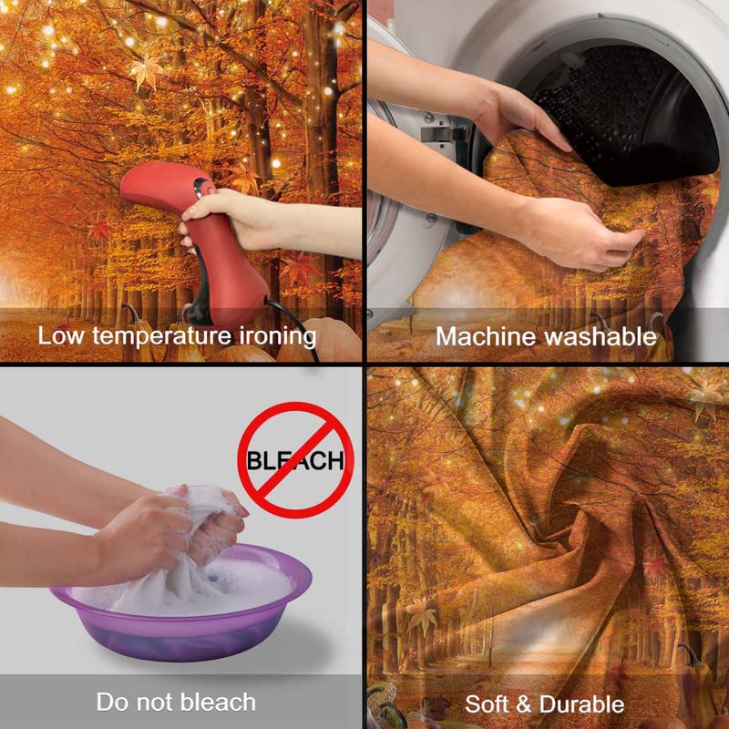 Swepuck 8X6Ft Fall Photography Backdrop Autumn Maple Leaves Pumpkin Friendsgiving Background Thanksgiving Party Supplies Farm Ha