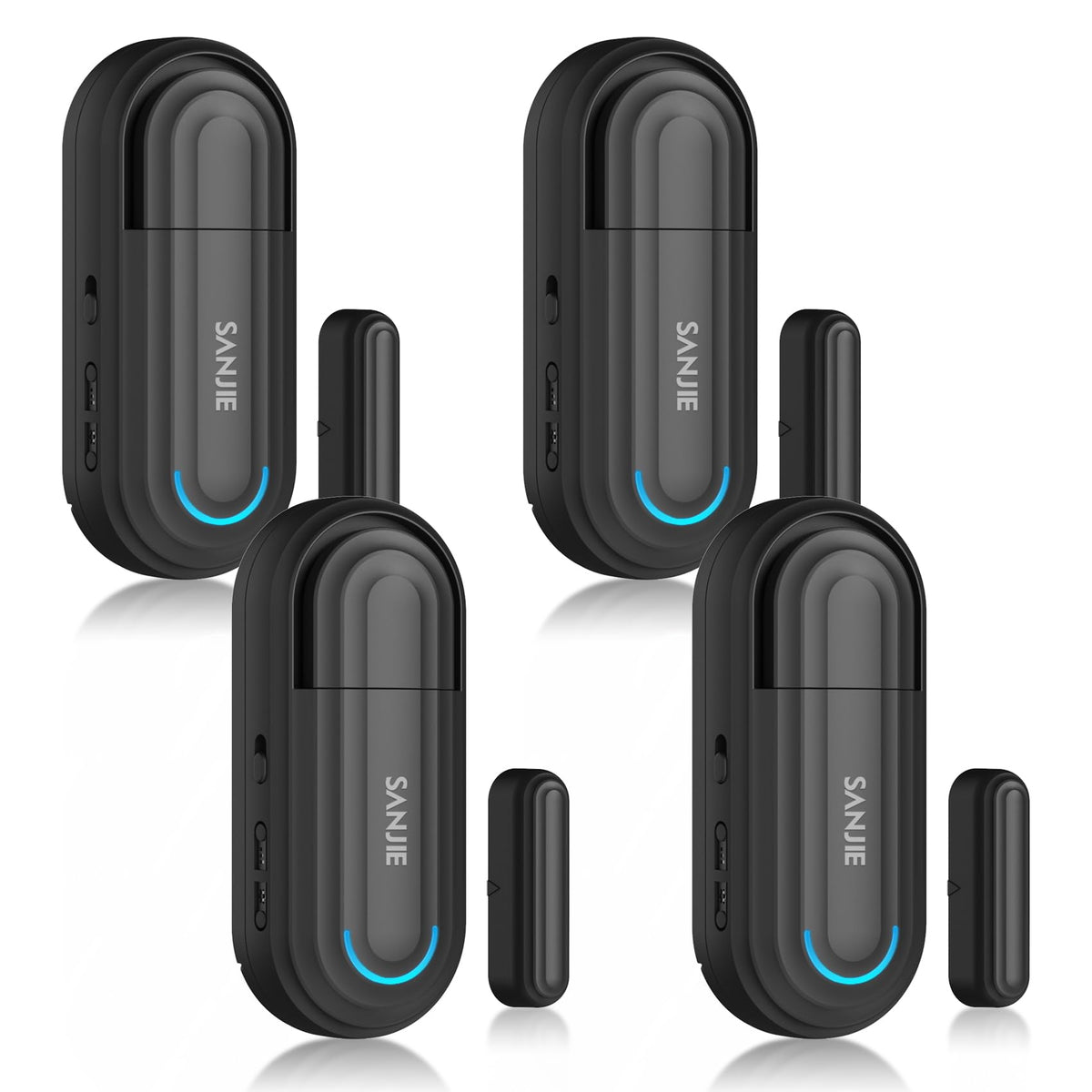 Sanjie Door Window Alarm Sensors For Kids Safety/Home Security,Entry Alert When Door Opens 0 120 Db Volume Ajustable With 4 Mode