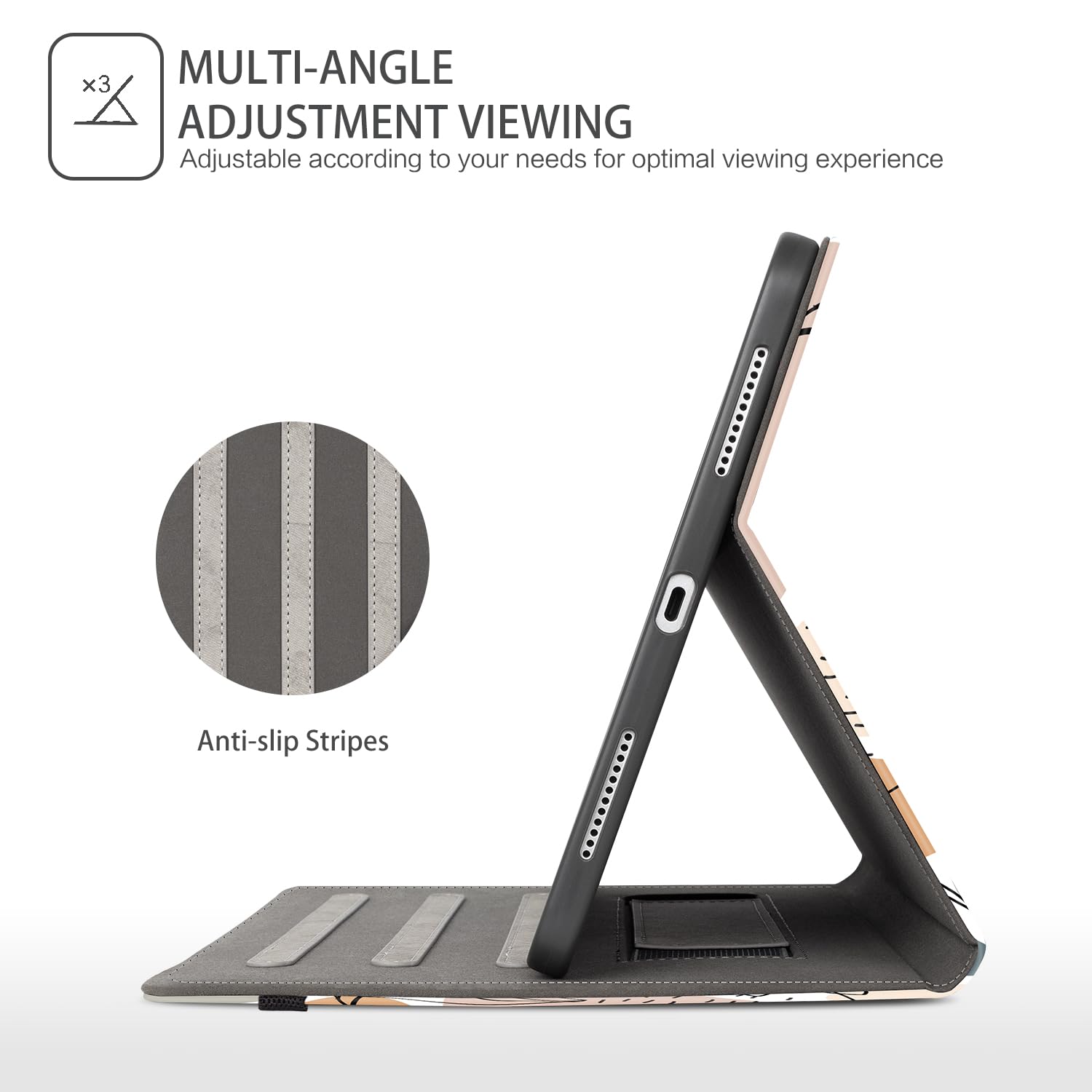 Case For Ipad 10Th Generation Case, For Ipad Case 10Th Generation With Pencil Holder Shockproof Protective Multi Angle View Adju